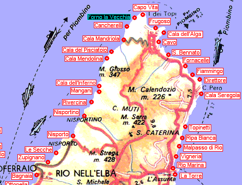 Elbaexplorer Spiaggia Di Forno La Vecchia Cartina