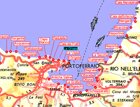 Elbaexplorer Spiaggia Le Ghiaie Cartina Mappa Le